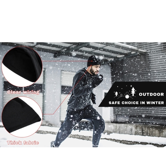 Beanie for Men Women Winter Warm Skull Cap Hat Lightweight for Running Cycling - Picture 7 of 11